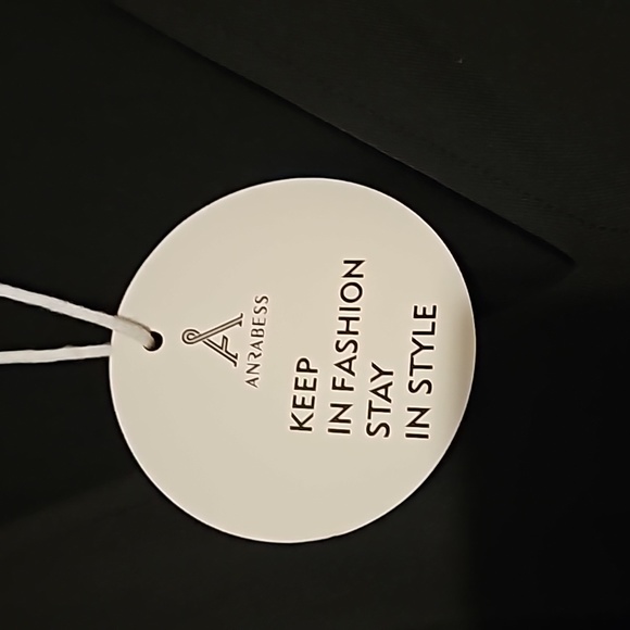 ANRABESS DeepV Neck Short Sleeve NWT Pleated High Waist Slit Maxi Dress Party S - Picture 10 of 16